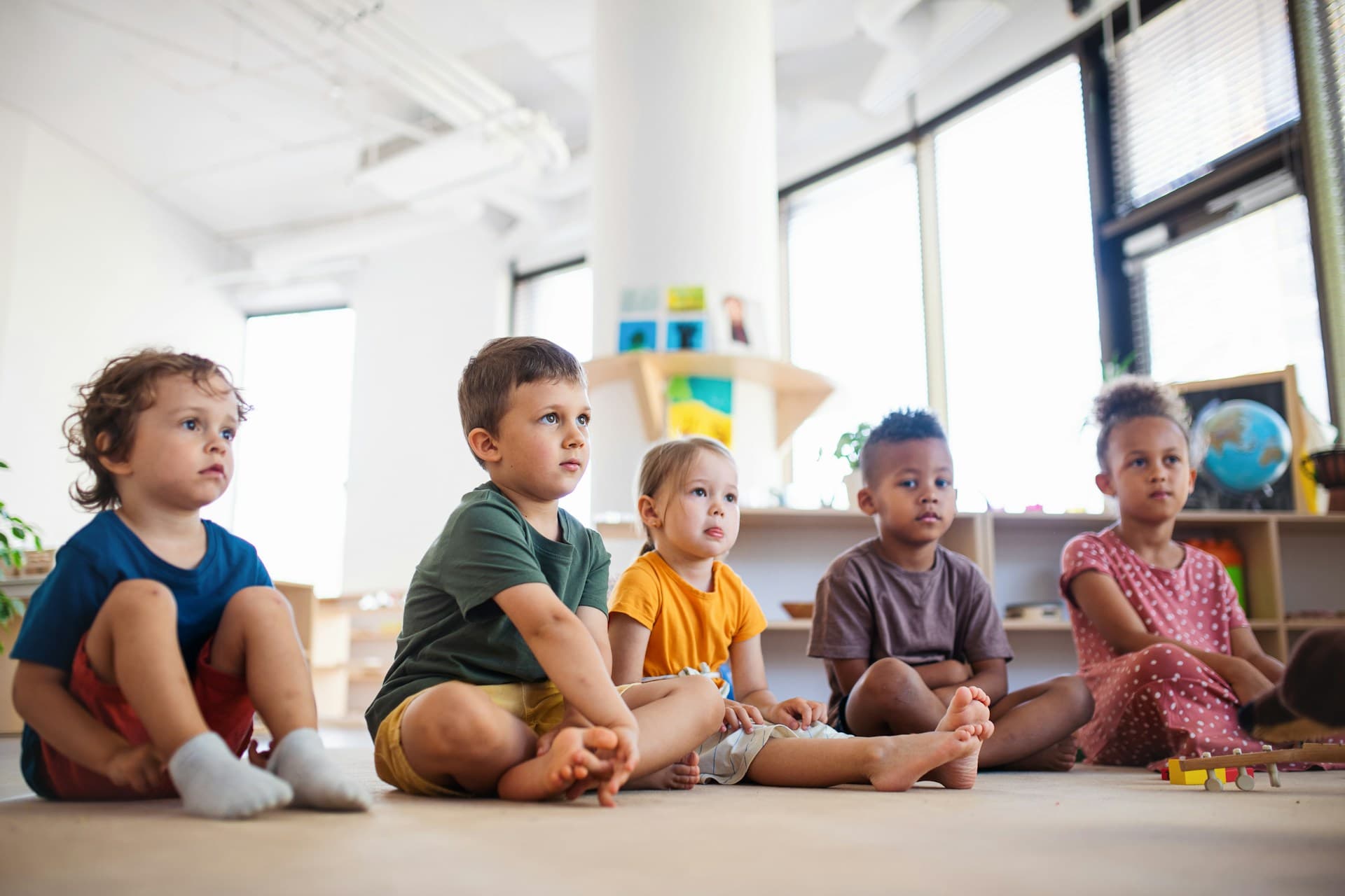 Childcare provider supporting a child at home